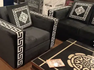 Black sofa set