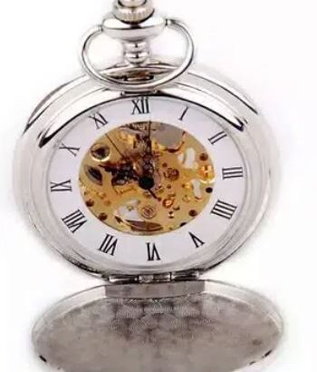 Silver Mechanical Pocket Watch for sale