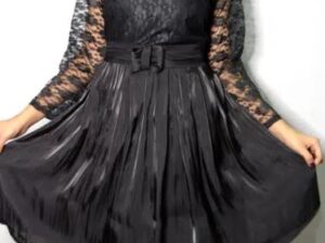 Black silk frock for sale in karaachi