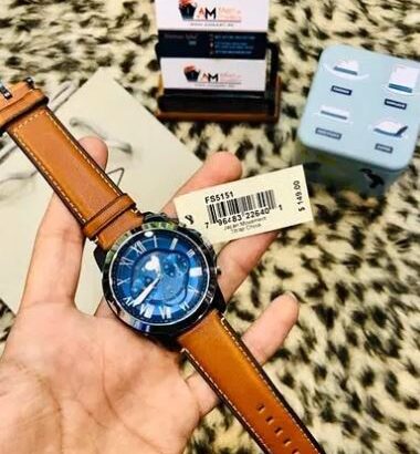 Original Fossil Mens Leather Watches and Stainless