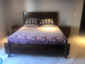 New solid walnut bedset Sell in Islamabad