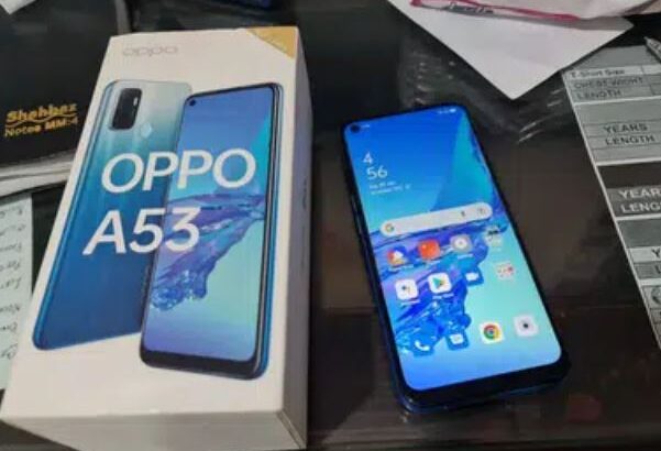 oppo a53 4/64 good condition 10/10 in blue color