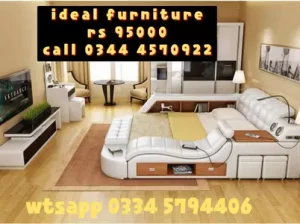 Double bed-smart bed-sofa set sell in Faisalabad