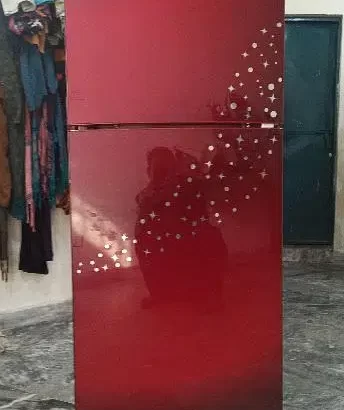 Pel Red shining Glass door refrigerator in Isamaba