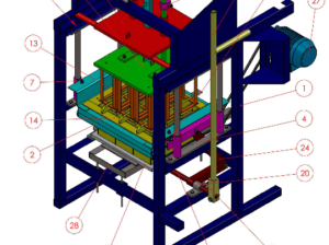 Project of a machine for the production of cement